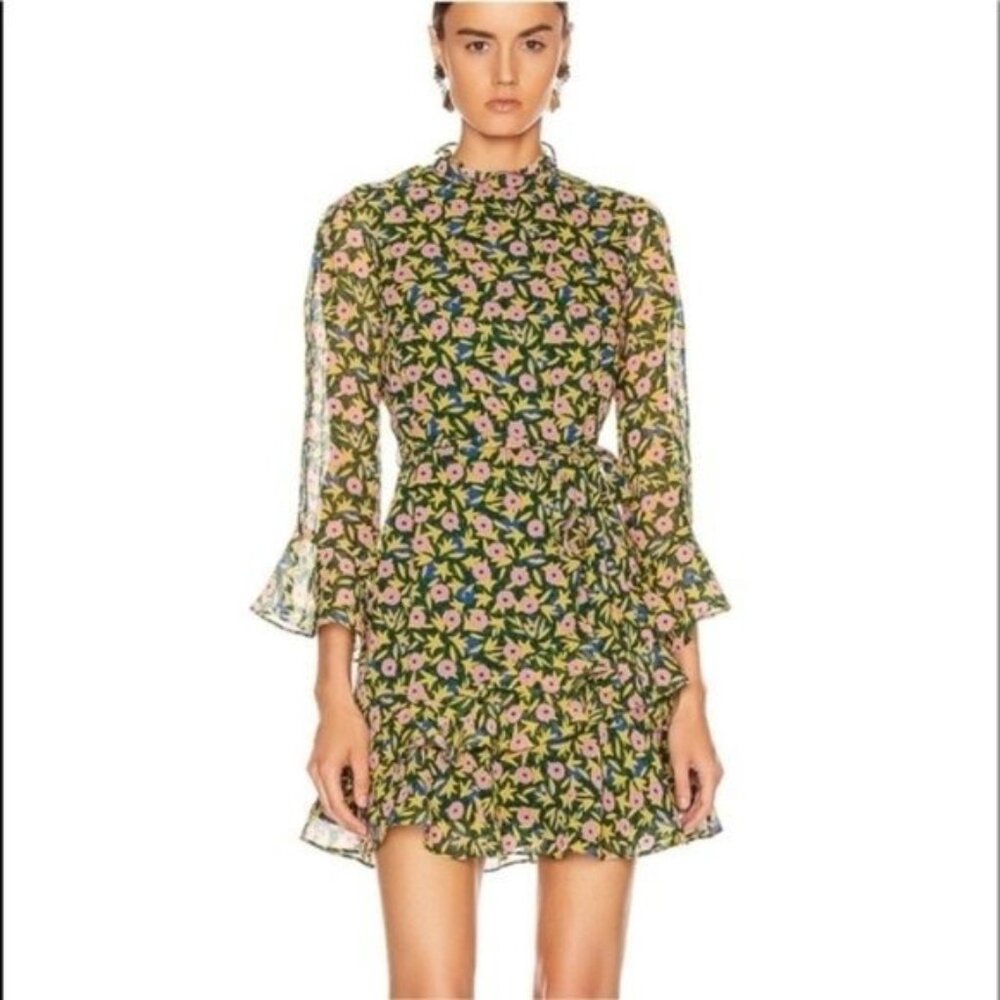 NWT SALONI Marissa Mini Dress in Alpine Bouquet Size 2